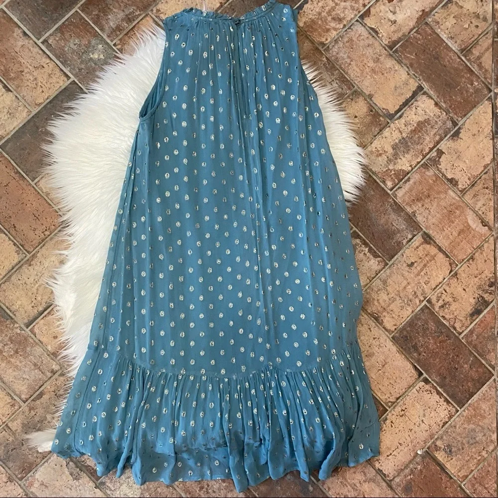 [Anthropologie] NWT Natlie Flounced Tunic Dress in Blue - XS - Picture 5 of 5